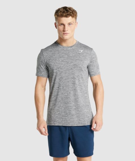 Koszulki Gymshark Arrival Marl Męskie Szare | PL 753PNO